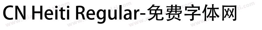 CN Heiti Regular字体转换